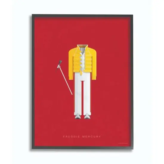 Stupell Industries Freddie Mercury Fashion Design Wall Accent with Black Frame {1}