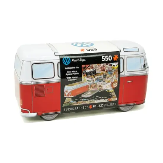 VW Road Trips Collectible Bus-Shaped Tin Puzzle: 550 Pcs {5}