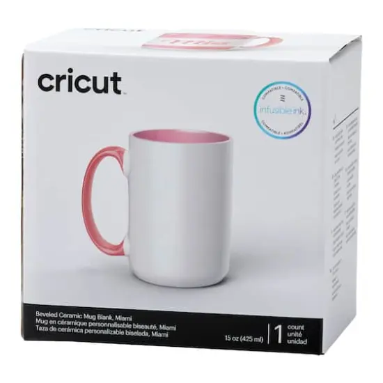 Cricut&reg; 15oz. Miami Beveled Ceramic Mug Blank {8}