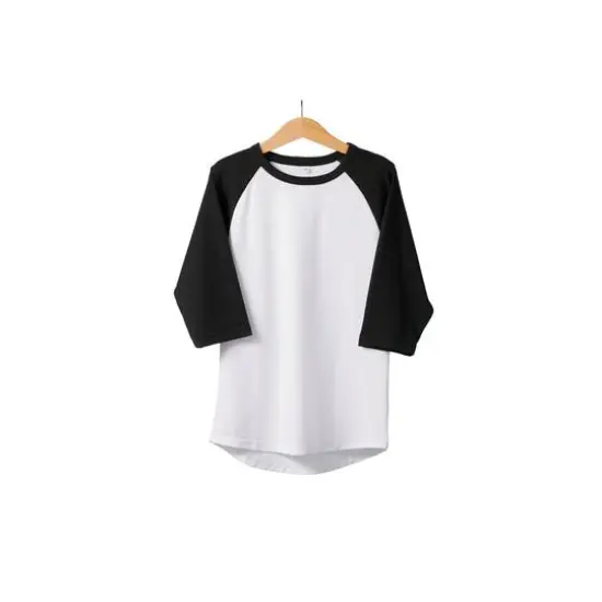Cricut&reg; Unisex Youth Raglan Sleeve T-Shirt Blank Black {4}
