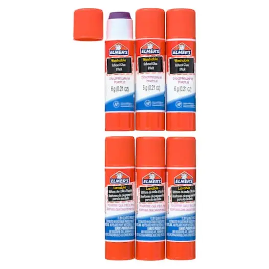 Elmer's&reg; Disappearing Purple School Glue Stick, 6 Count {1}