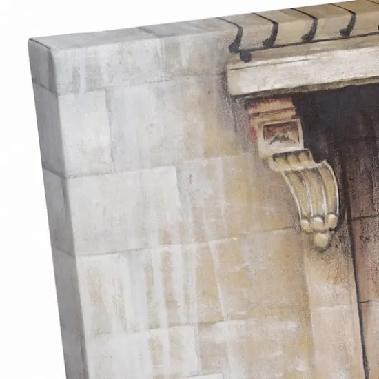 Red Door Tuscan Scene Canvas Wall Art {4}