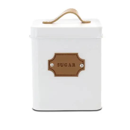 MegaChef Kitchen Food Storage & Organization White 5-Piece Canister Set {8}