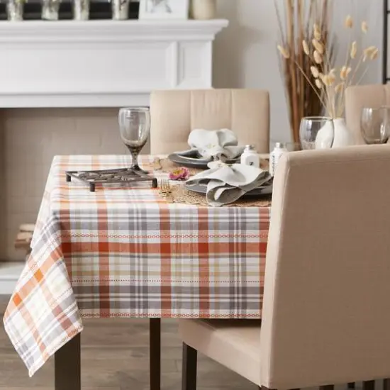 DII&reg; 84" Autumn Afternoon Plaid Tablecloth {5}