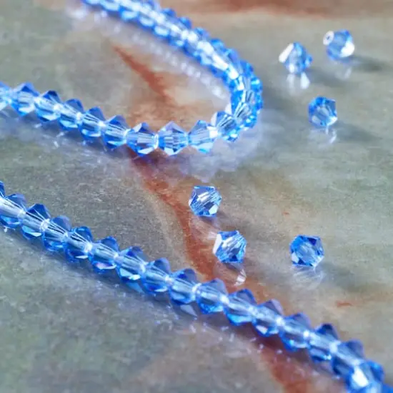 Preciosa Glass Crystal Bicone Beads, 4mm by Bead Landing&trade; Sapphire {3}