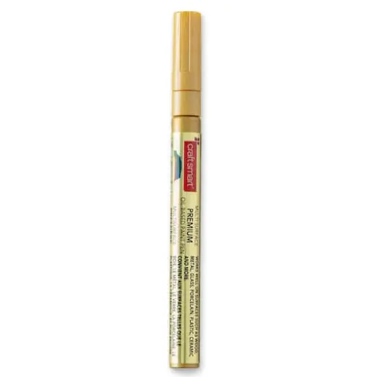 Metallic Fine Tip Multi-Surface Premium Oil-Based Paint Pen by Craft Smart&reg; Gold {6}