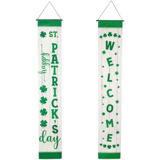 71" Welcome St. Patrick's Day Porch Door Hanging Banner Set {1}