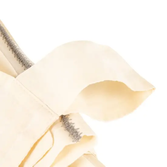 Hello Honey® 84" Ivory and Black Modern Cotton Curtain Panel with Geometric Embroidery {5}