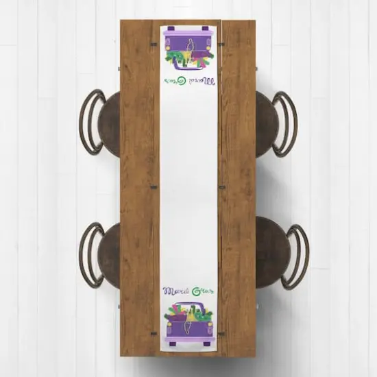 90" Mask Truck Load Mardi Gras Table Runner {3}