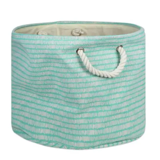 DII&reg; Medium Round Aqua Keeping Score Polyester Bin {1}