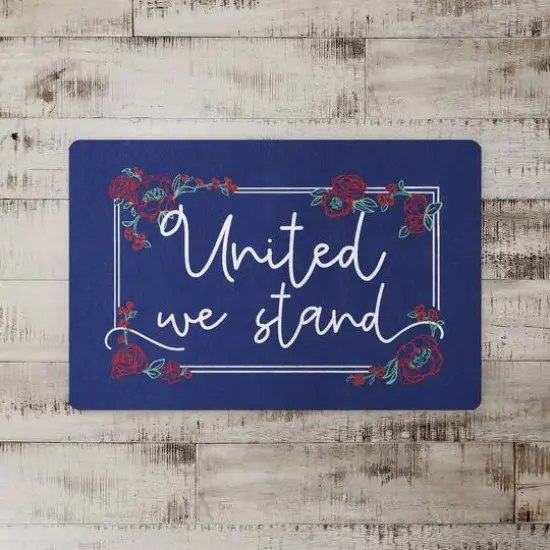 United we Stand Script Floor Mat, 18" x 27" {3}