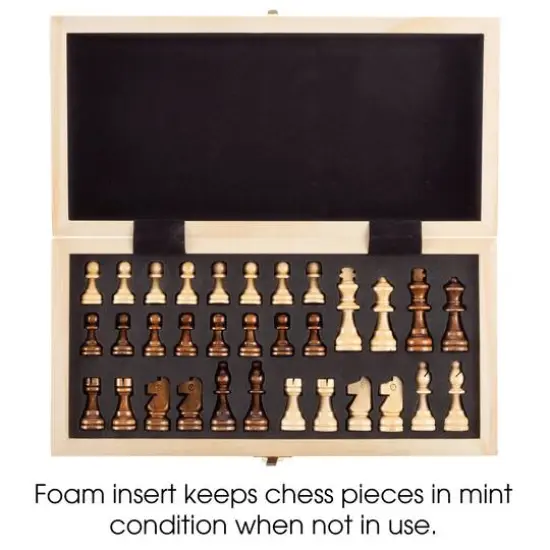 Toy Time Chess Set with Folding Wooden Board {4}