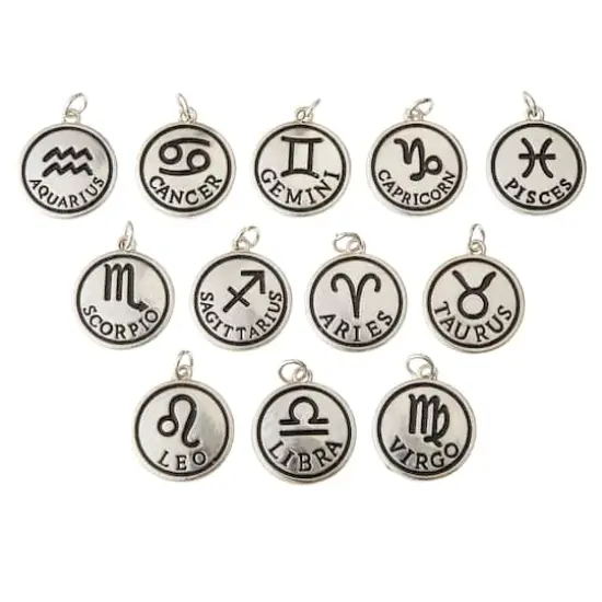 Rhodium-Colored Zodiac Charm Set by Bead Landing&trade; {1}