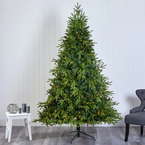 7ft. Pre-Lit Colorado Mountain Fir Artificial Christmas Tree, Clear LED Lights {4}