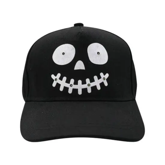 Black Light Up Spooky Face Baseball Cap by Celebrate It&trade; {4}