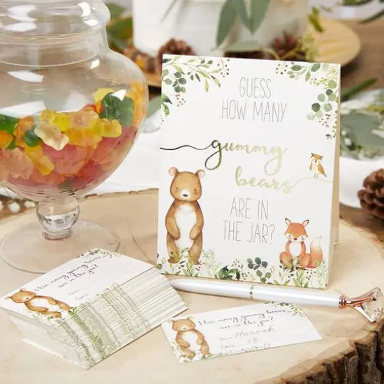 Kate Aspen&reg; Woodland Baby Advice Card & Baby Shower Game Set {3}