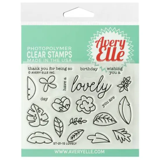 Avery Elle Lovely Clear Stamp Set {1}