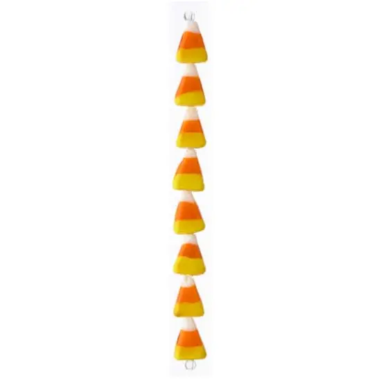 Yellow, Orange & White Candy Corn Glass Beads, 15mm by Bead Landing&trade; {1}