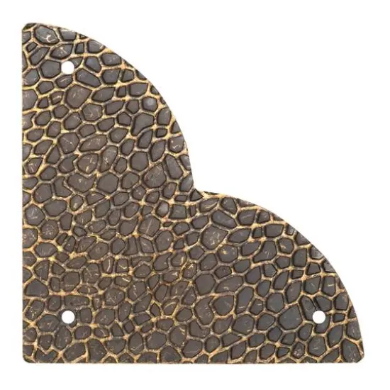 Dritz&reg; Home Pack of 3 Large Textured Quatrefoil Corners, 3ct. Antique Brass {8}