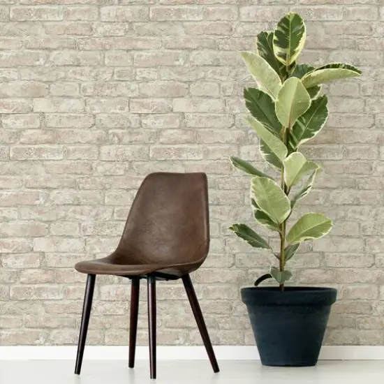 InHome White Washed Denver Brick Peel & Stick Wallpaper {5}