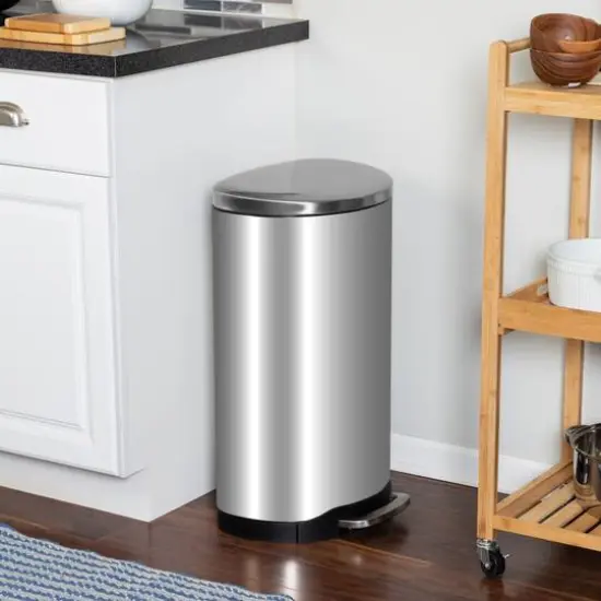 Honey Can Do 40L Soft-Close Stainless Steel Trash Can {3}