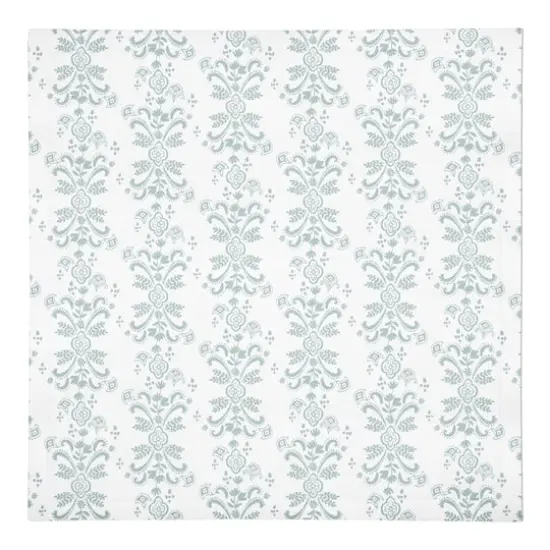 Floral Crest Cotton Twill Napkin Blue {1}