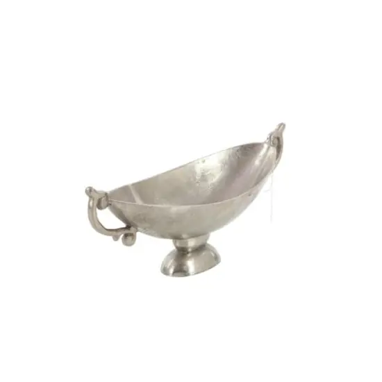 22" Silver Traditional Decorative Bowl {4}