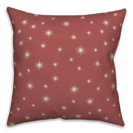 Red Twinkle Throw Pillow {1}
