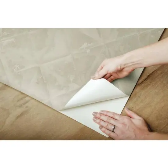 RoomMates Reclaimed Tin Diamond Peel & Stick Wallpaper Taupe {10}