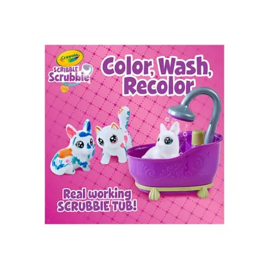 Crayola&reg; Scribble Scrubbie Pets Purple Tub Playset {7}