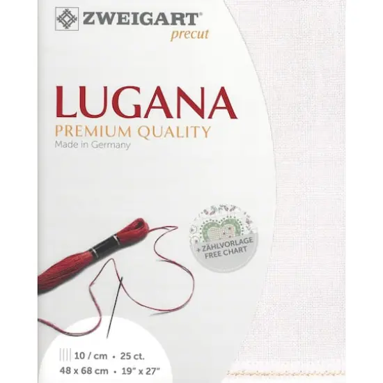 Zweigart&reg; Precut Lugana 25 Count Fabric Pale Rose {1}