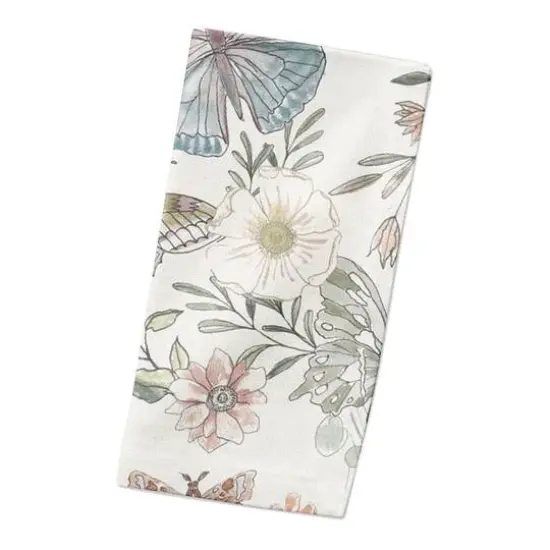 Butterflies Cotton Twill Napkin White {3}