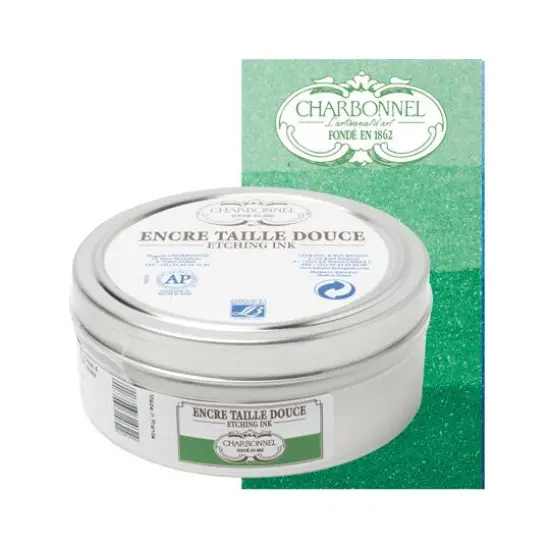 Charbonnel Etching Ink, 200mL Permanent Green {4}