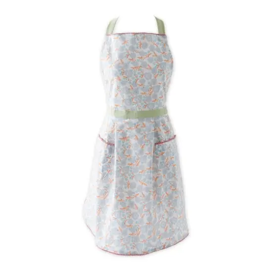 Blue Blossom Printed Apron {1}