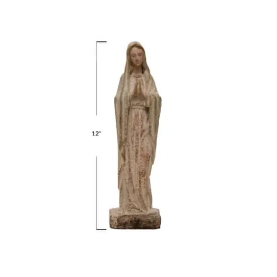 Hello Honey&reg; 14.5" Magnesia Vintage Reproduction Virgin Mary Statue {3}