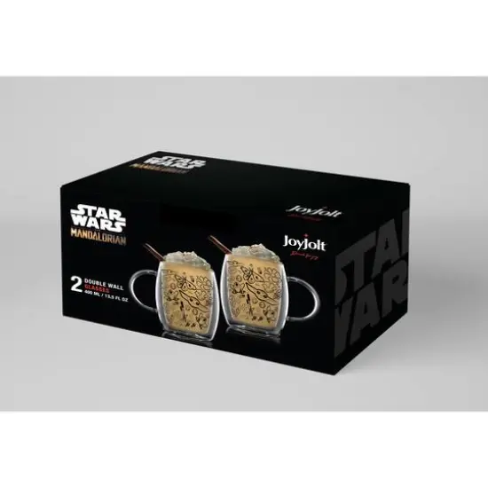 JoyJolt&reg; Star Wars&shy;&shy;&trade; 13.5oz. Mandalorian The Child All Around Glass Mug Set, 2ct. {7}