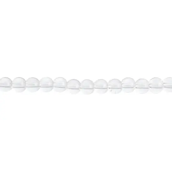 John Bead Earth's Jewels Natural Stone Round Beads, 6mm Crystal Quartz {1}