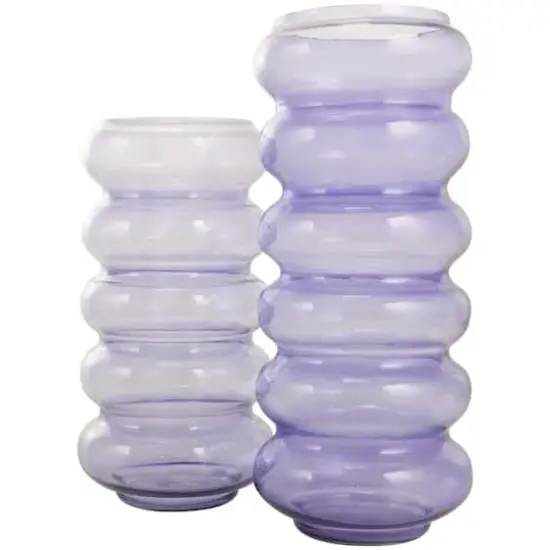 Purple Glass Bubble Vase Set {6}