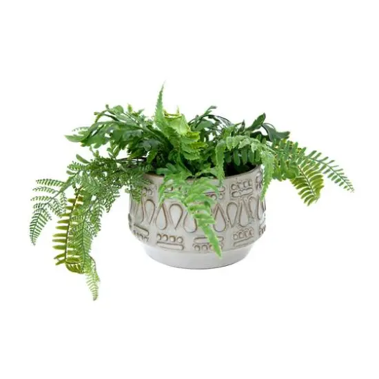 Hello Honey&reg; 4" Embossed Glazed Stoneware Planter {13}