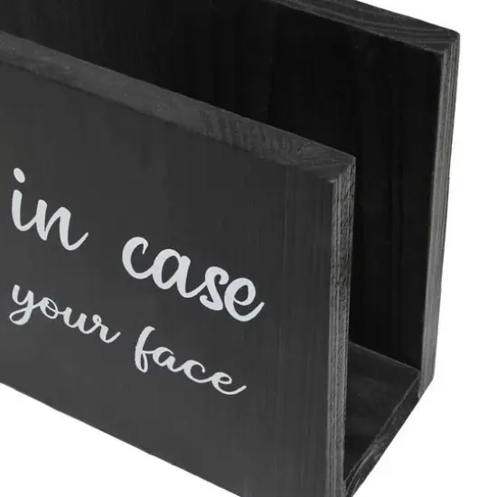 Elegant Designs&trade; Napkin Holder and Cup Holder Set with Black with White Script {17}