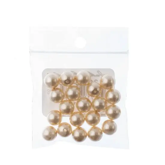 Preciosa Maxima 8mm Glass Nacre Pearls, 20ct. Cream {3}