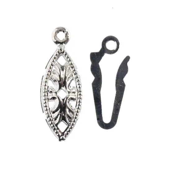 John Bead Must Have Findings 20mm Fish Hook Clasp Set, 9ct. Silver {4}