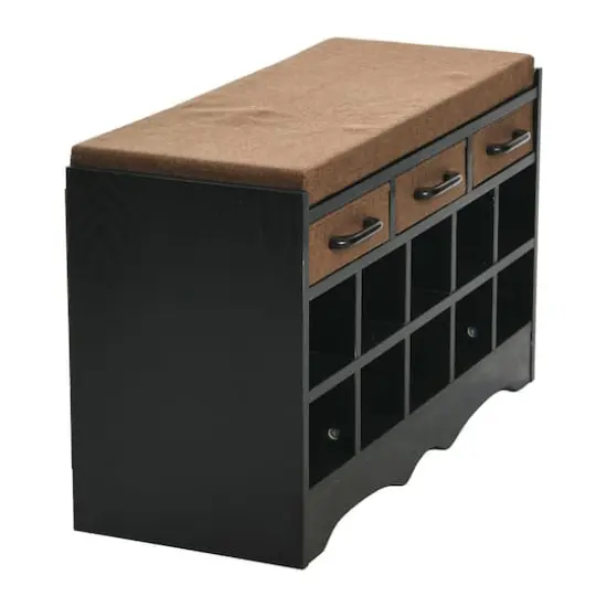 Household Essentials 32" Storage Bench Black {6}