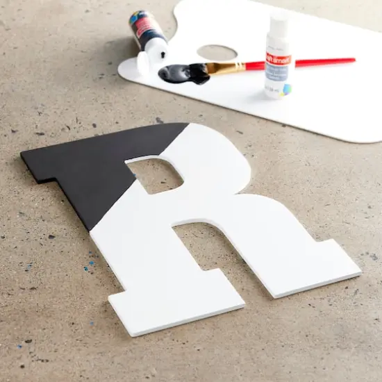 13" White MDF Uppercase Letter by Make Market&reg; R {3}