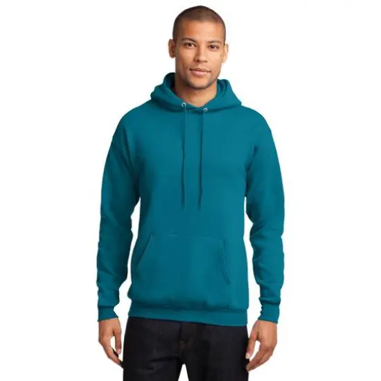 Port & Company&reg; Brights Core Fleece Pullover Hooded Sweatshirt Teal {4}