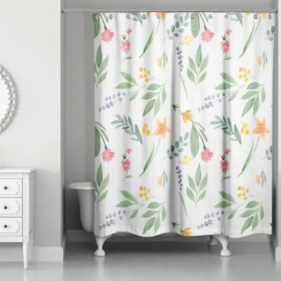 Spring Flower Bunches 71" x 74" Shower Curtain {3}
