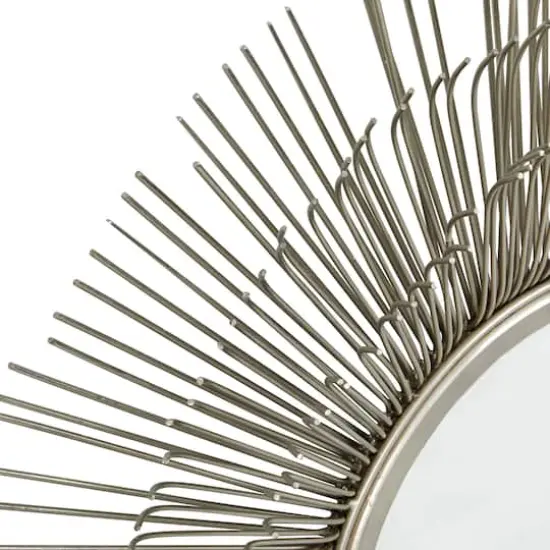 29'' Silver Modern Metal Wall Mirror {5}