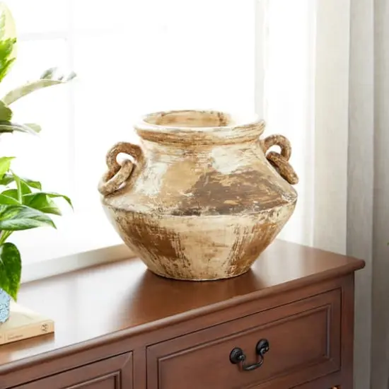 Beige Ceramic Farmhouse Vase {8}