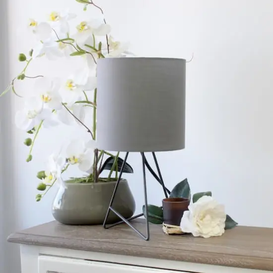 Simple Designs Gray Down to the Wire Table Lamp {3}