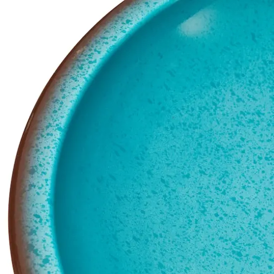 Glitzhome&reg; 21.5" Faux Ceramic Tall Pedestal Birdbath Turquoise {8}